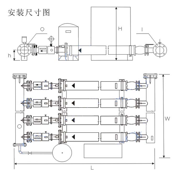 管中泵變頻供水設(shè)備安裝尺寸圖